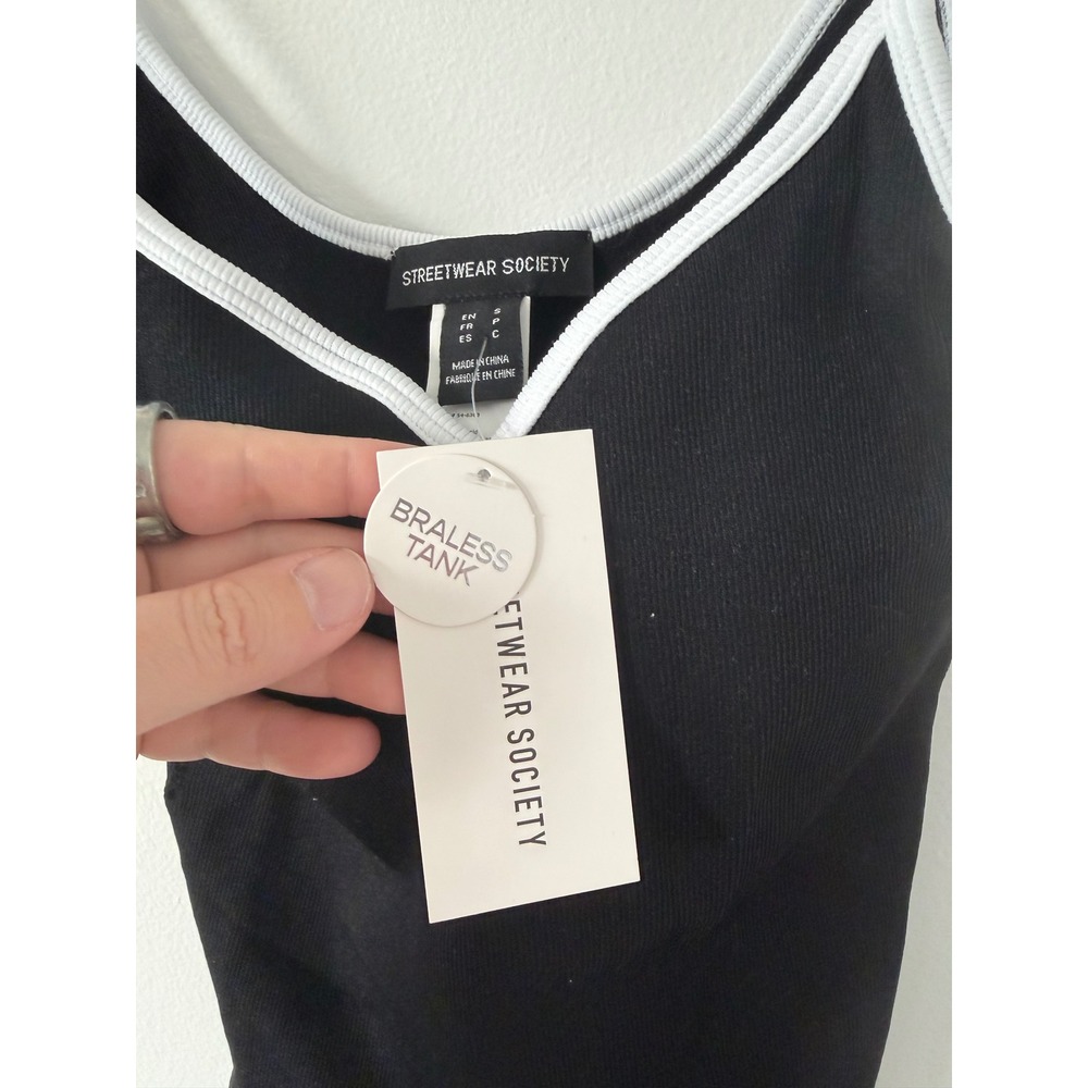 Streetwear Society Women's Braless Tank Top – Black – Size Small – NWT - Picture 3 of 5